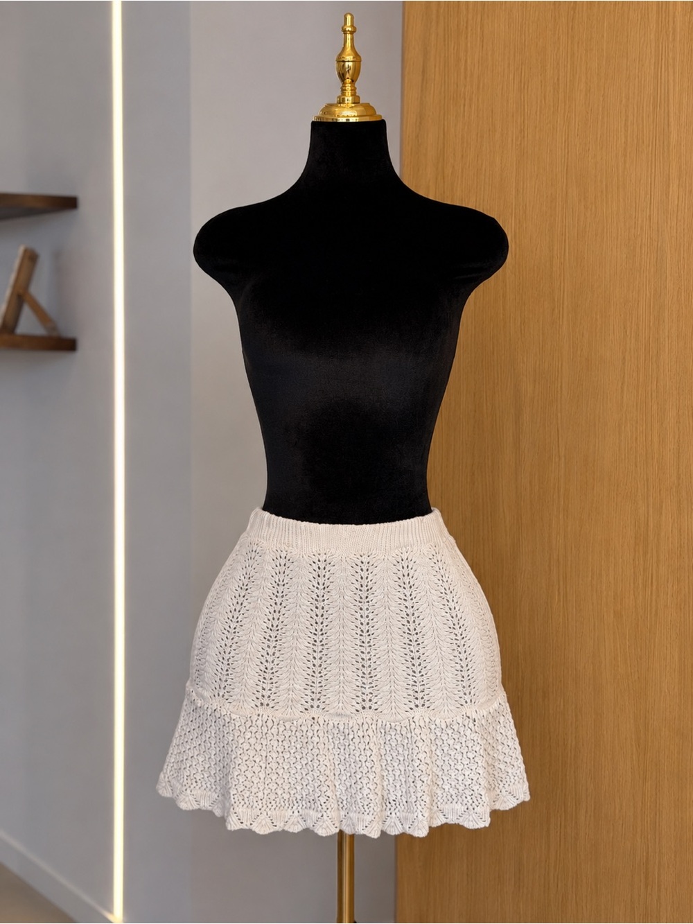 Freshman 1996 Cottagecore Knit Ruffle Skirt | Balletcore Muse